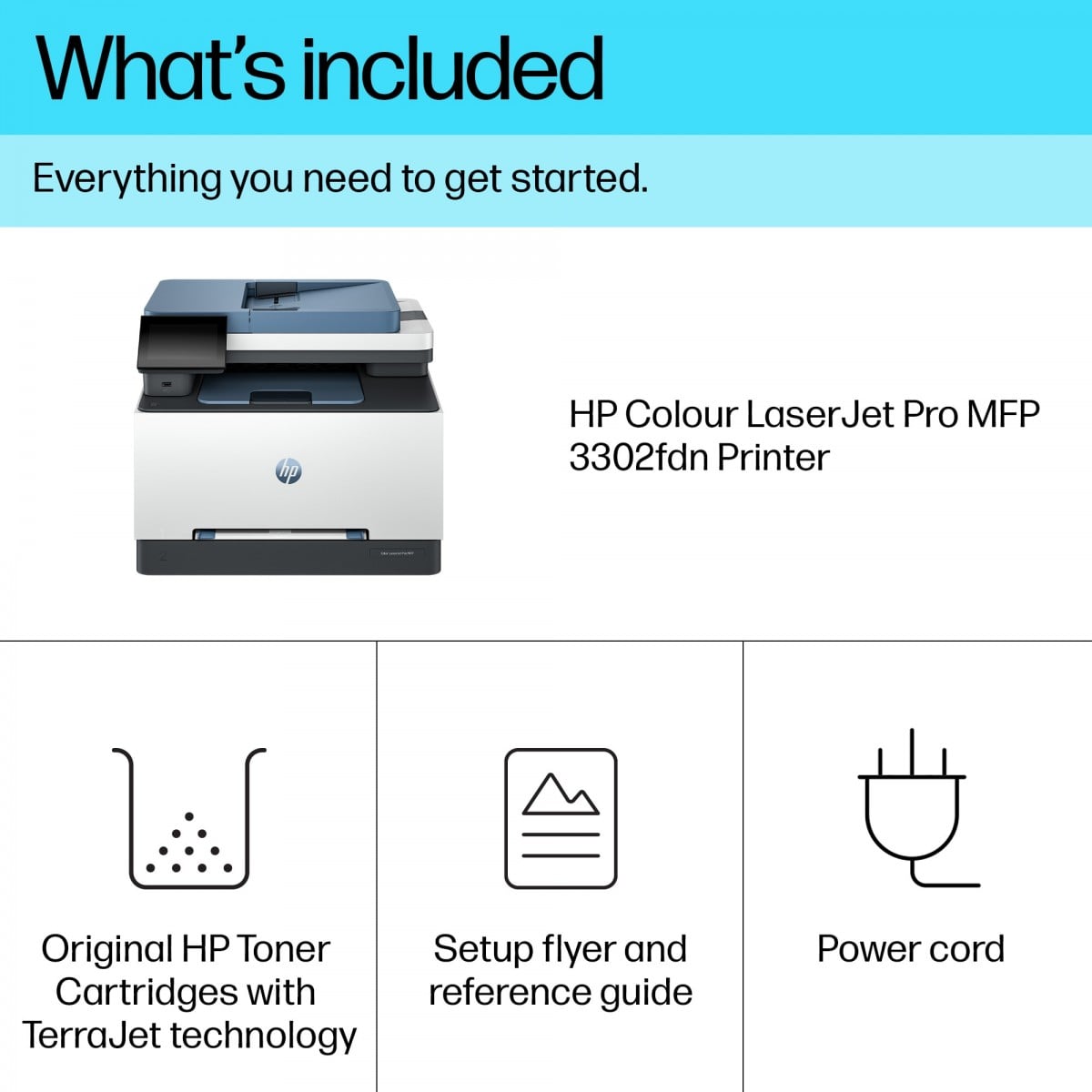 HP Color LaserJet Pro MFP 3302fdn Prntr Laser A4 600 x 600 DPI 25 ppm