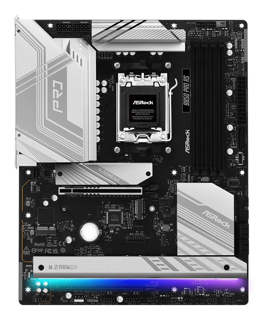 ASRock 90-MXBQK0-A0UAYZ Carte mere B850 Pro RS ATX avec DDR5 et Ethernet 2,5 Gigabit