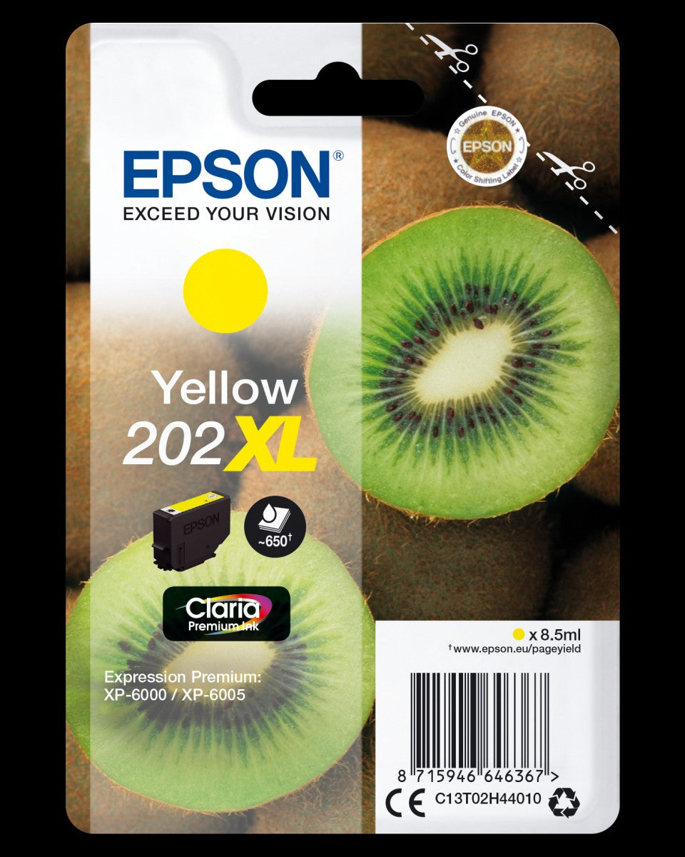 EPSON 4LB Singlepack Yellow 202XL Kiwi Clara Premium Ink