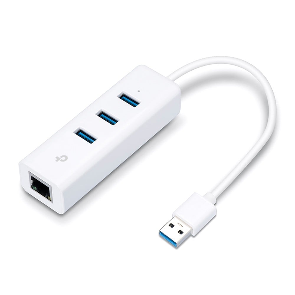 TP-LINK USB 3.0 to Gigabit Ethernet Network Adapter 3-Port USB 3.0 Hub 1 USB 3.0 connector 1 Gigabit Ethernet port 3 USB 3.0 ports