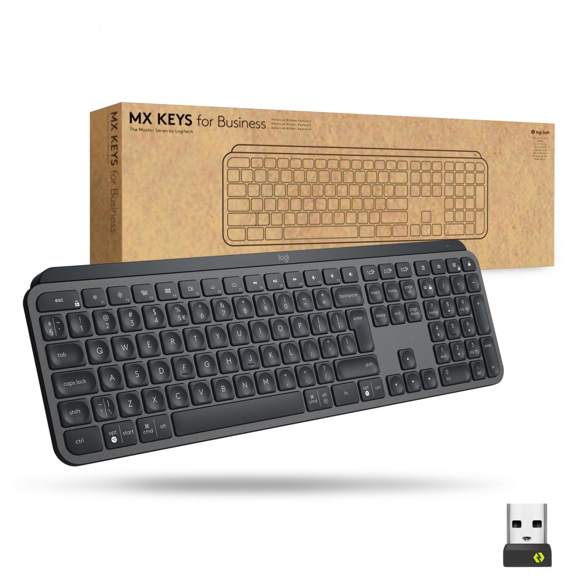 Logitech Master MX Keys for Business clavier Bureau Bluetooth Suisse Graphite