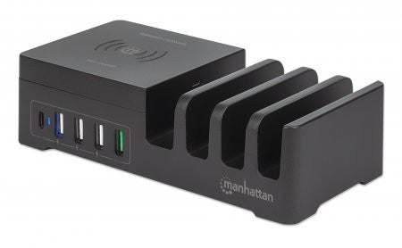 Manhattan 102230 Station de charge Qi Quick 3A USB-C 55W
