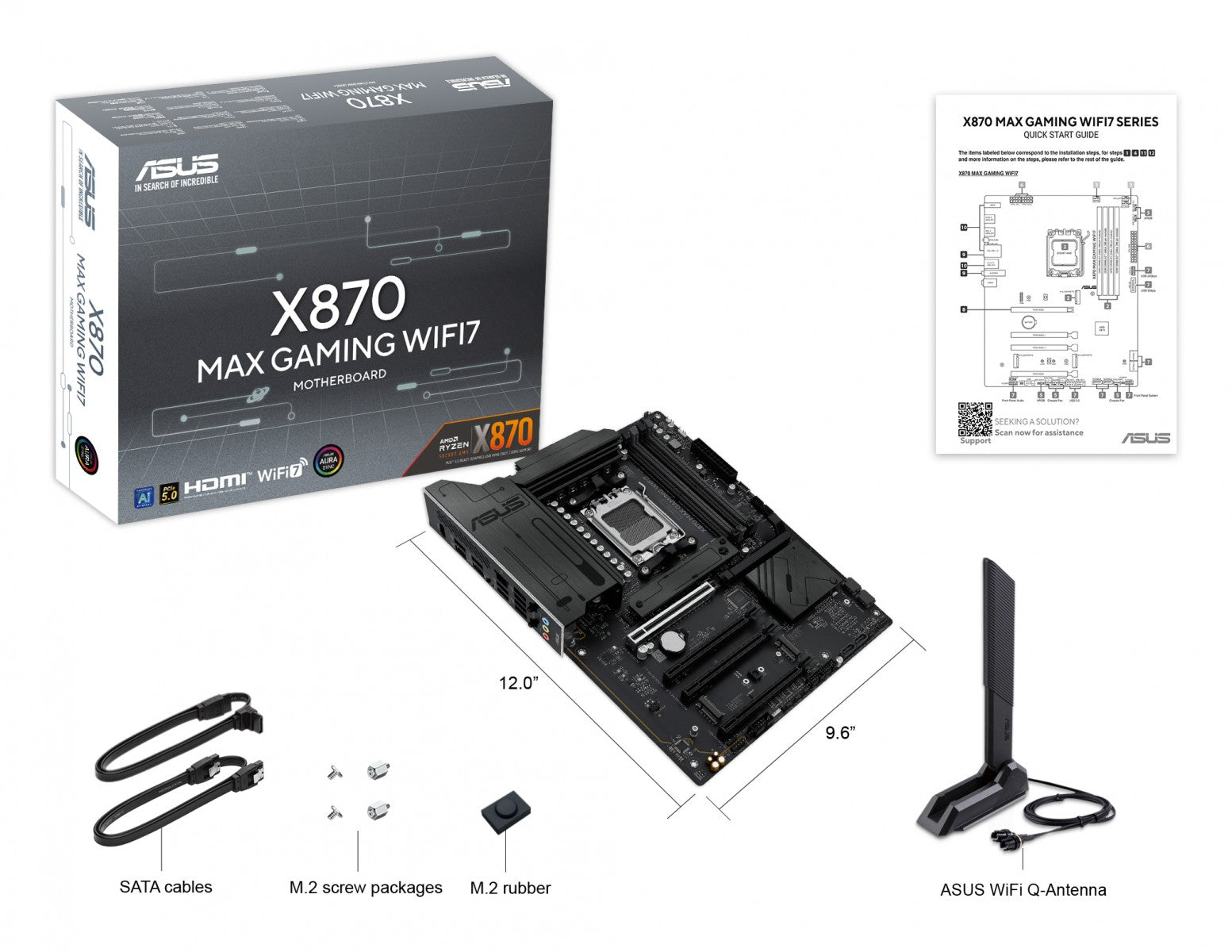 ASUS X870 MAX GAMING WIFI7 AM5 MB 4xDDR5