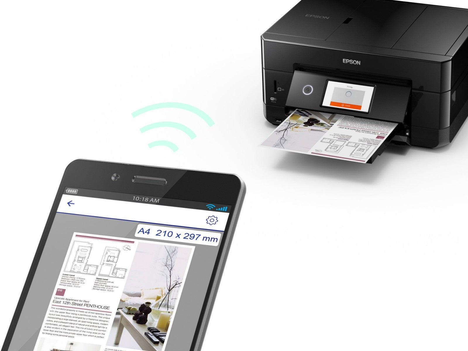 EPSON Expression Premium XP-7100 Small-in-One MFP colour ink-jet A4 11ppm copy 15.8ppm print USB 2.0 Gigabit LAN Wi-Fi black
