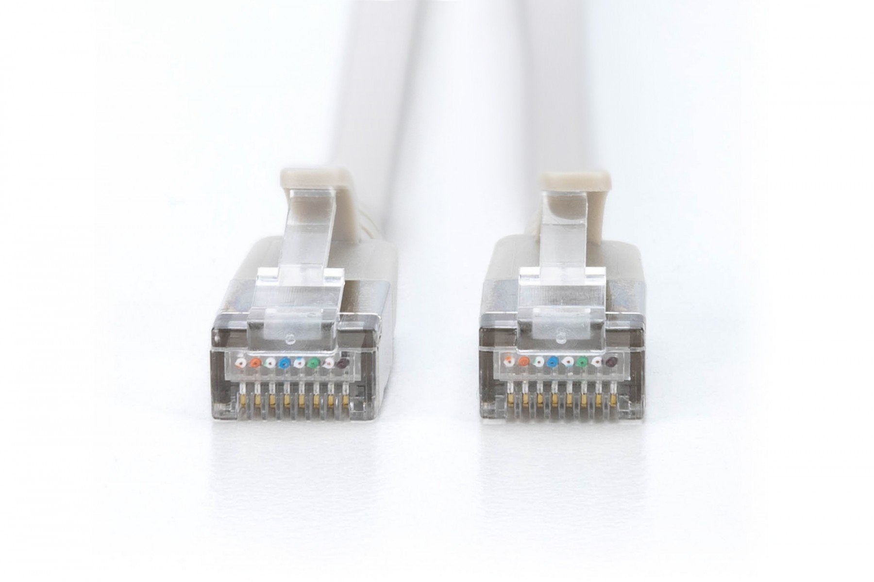 Câble patch RJ45-RJ45 slim, Cat. 6A, F/FTP, AWG 32/7, LSOH, 0,5 m, gris