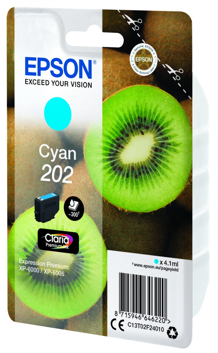 EPSON 1LB Singlepack Cyan 202 Kiwi Clara Premium Ink