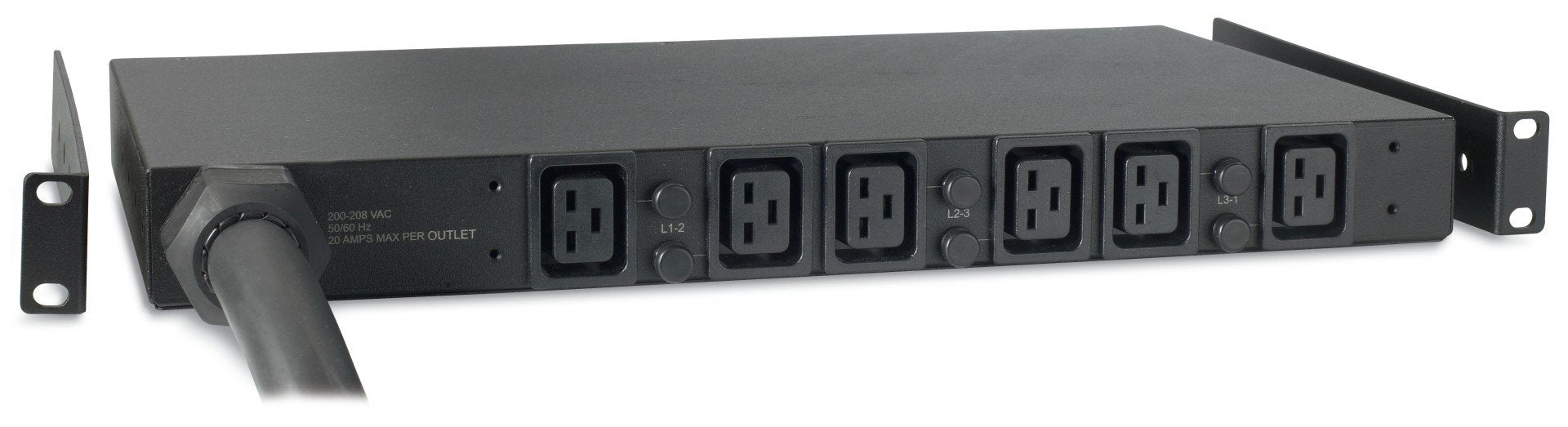 APC Basic Rack PDU Rack AC 400V 22 kW 3-phase input IEC 60309 output connectors 6 IEC 60320 C19 2.44m cord Black