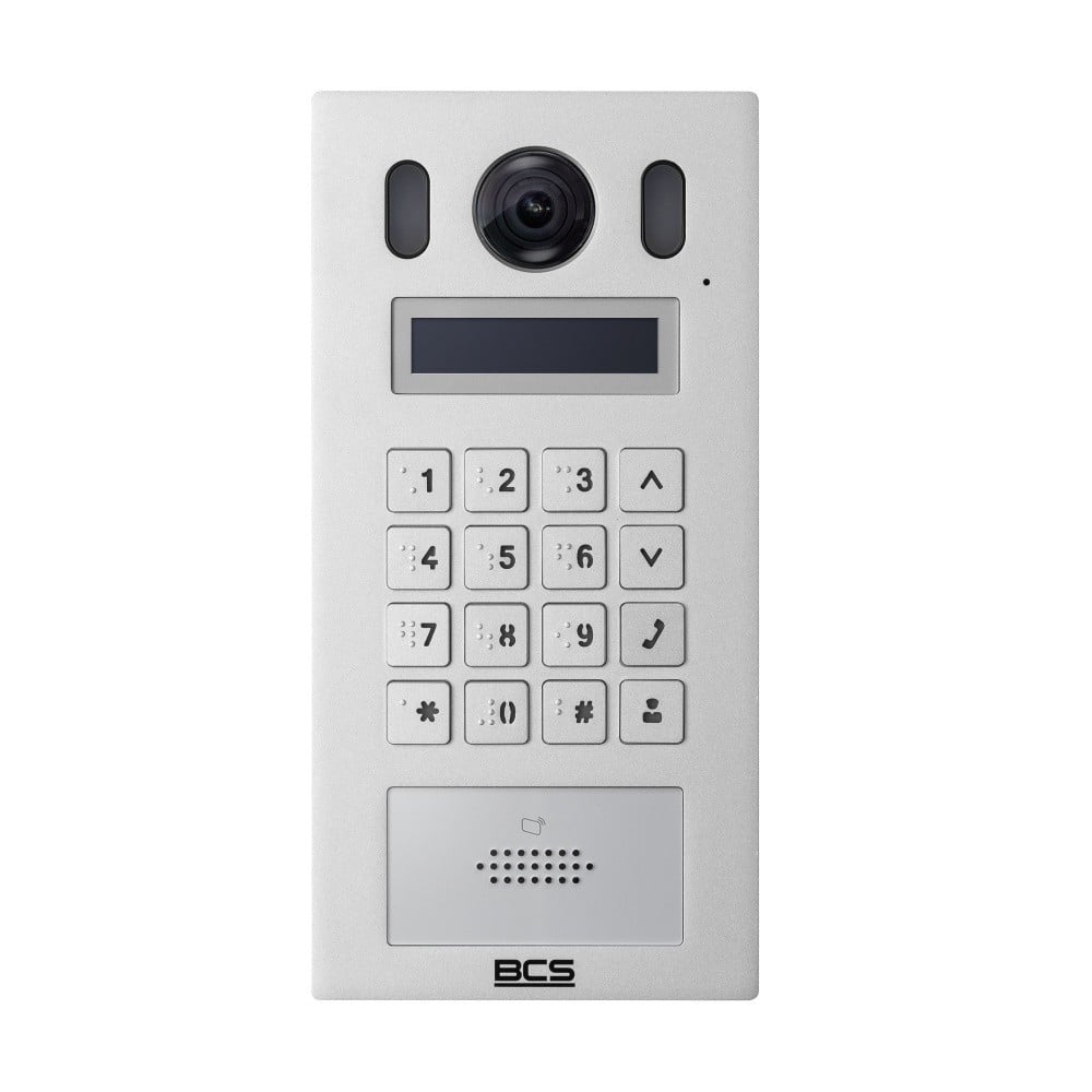 BCS BCS-PAN9211S-S Panneau externe dual systeme TCP/IP/SIP pour bâtiments multi-familiaux