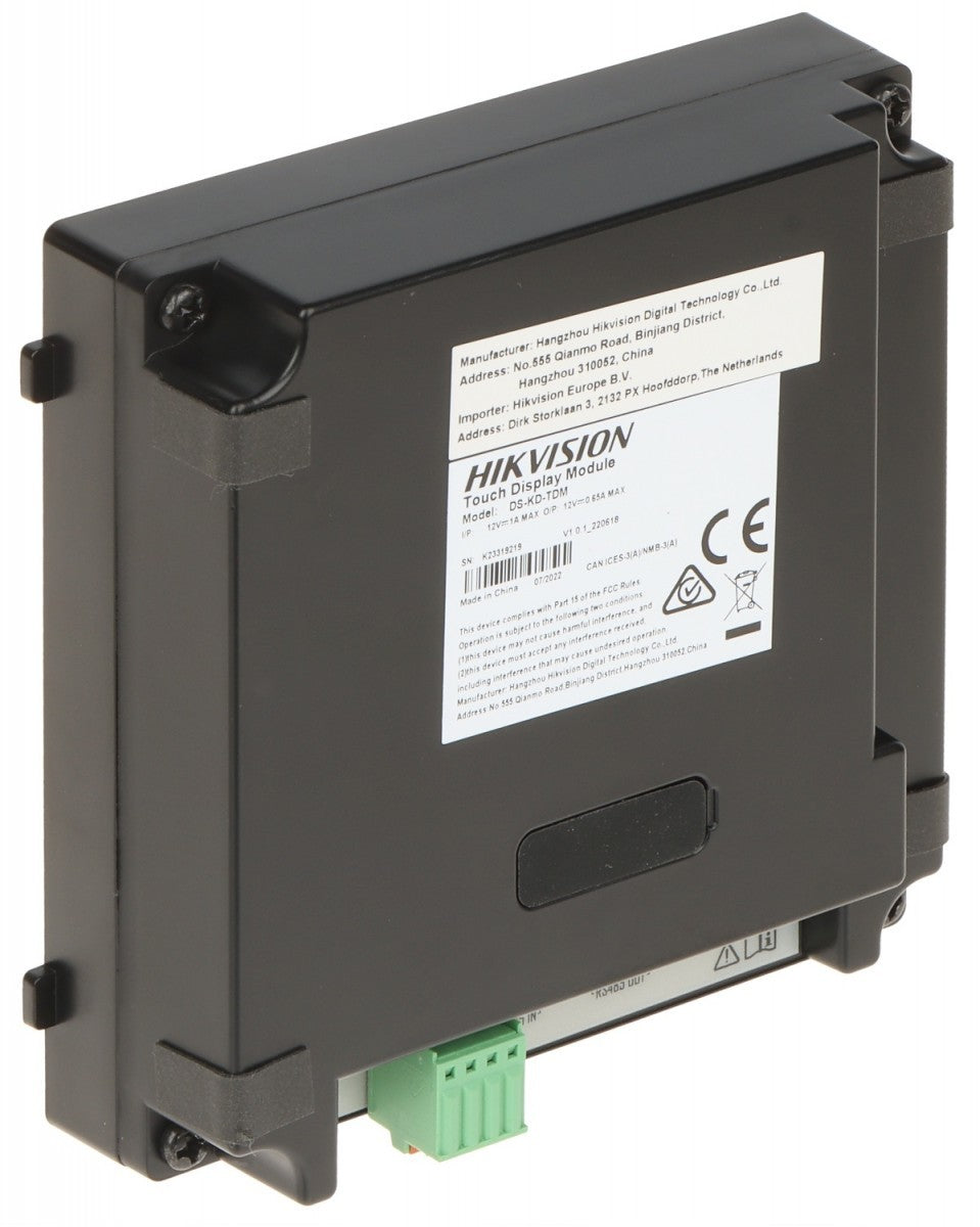 Hikvision DS-KD-TDM Module d'affichage tactile avec lecteur de carte M1