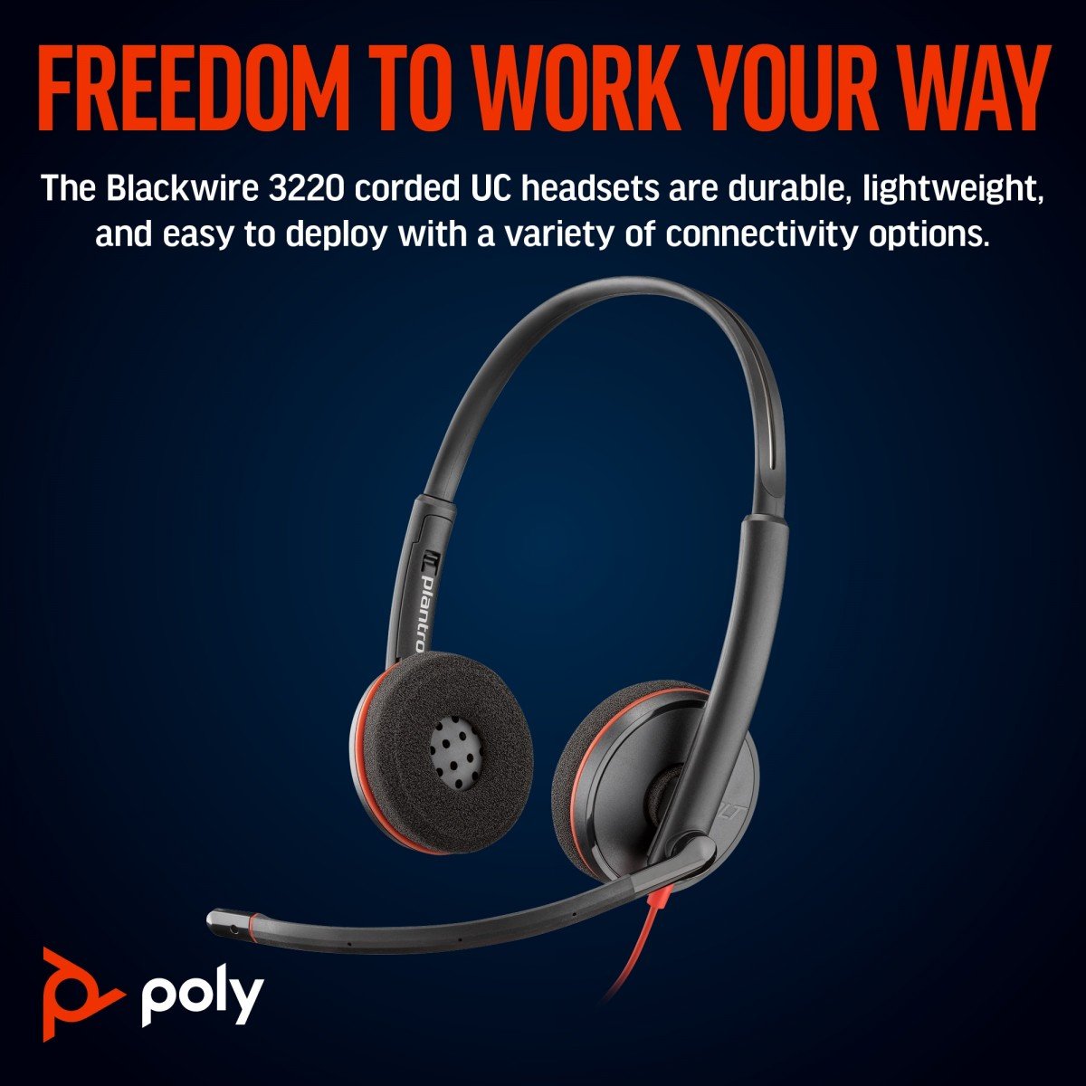 Poly BW 3220 Stereo USB-C HS+USB-C/A