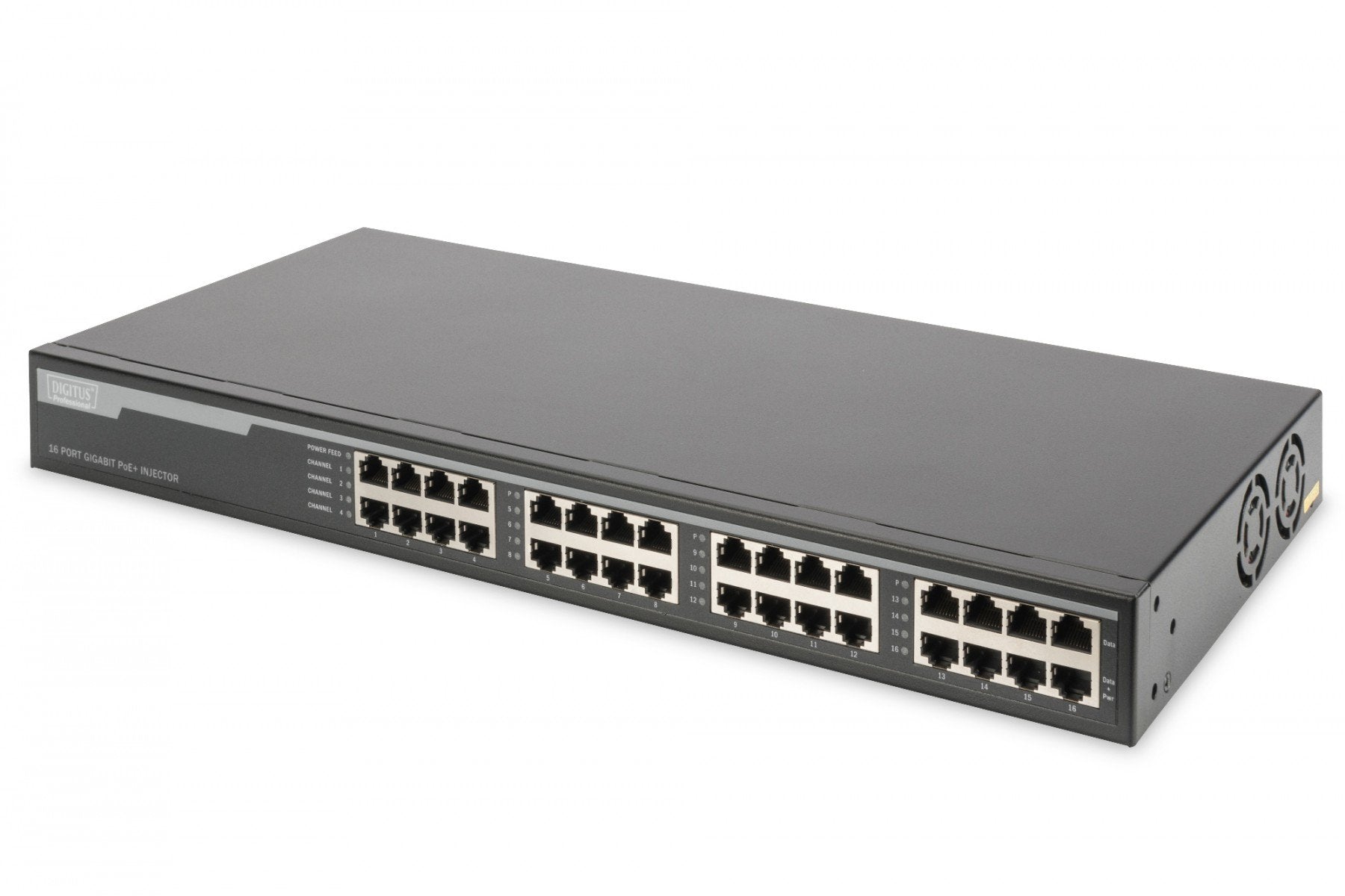 Digitus DN-95116 commutateur réseau Gigabit Ethernet (10/100/1000) Connexion Ethernet, supportant l'alimentation via ce port (PoE) 1U Gris