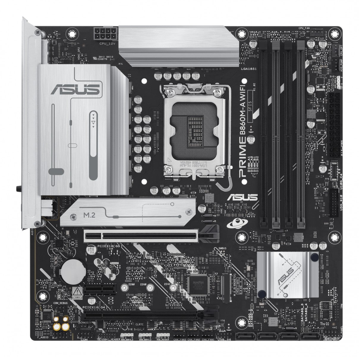 ASUS PRIME B860M-A WIFI LGA1851 DDR5 micro ATX MB 1xHDMI 2xDP 2xM.2 4xSATA