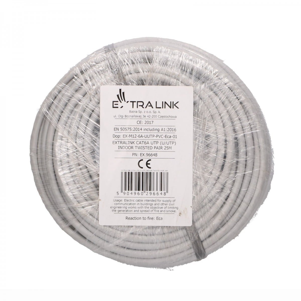 Extralink EX.96648 Câble réseau Cat6A U/UTP intérieur 25m