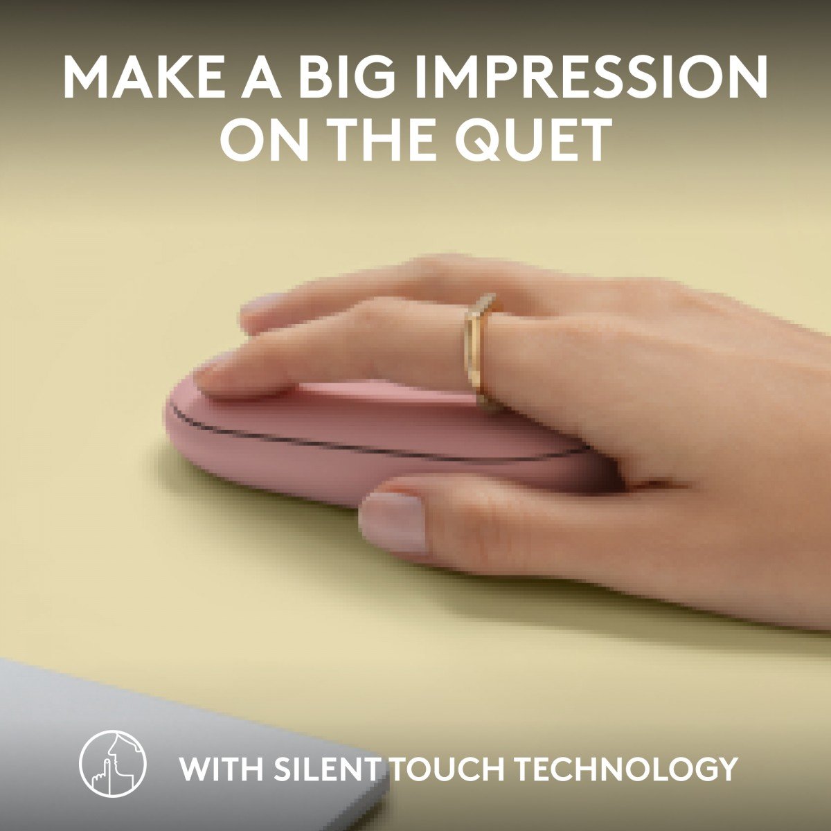 LOGITECH Pebble Mouse 2 M350s Mouse optical 3 buttons wireless Bluetooth 5.2 LE tonal rose
