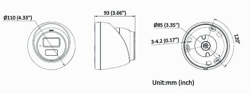 Hikvision DS-2CD1383G2-LIUF 2.8mm PL 8 MP Caméra Réseau Turret Fixe a Lumiere Hybride Intelligente (interface polonaise uniquement)
