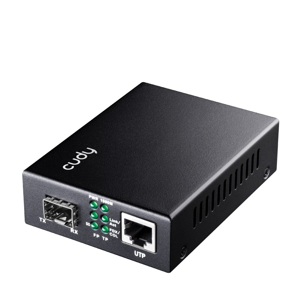 Cudy MC220 convertisseur de support réseau 1000 Mbit/s 1310 nm Monomode Noir