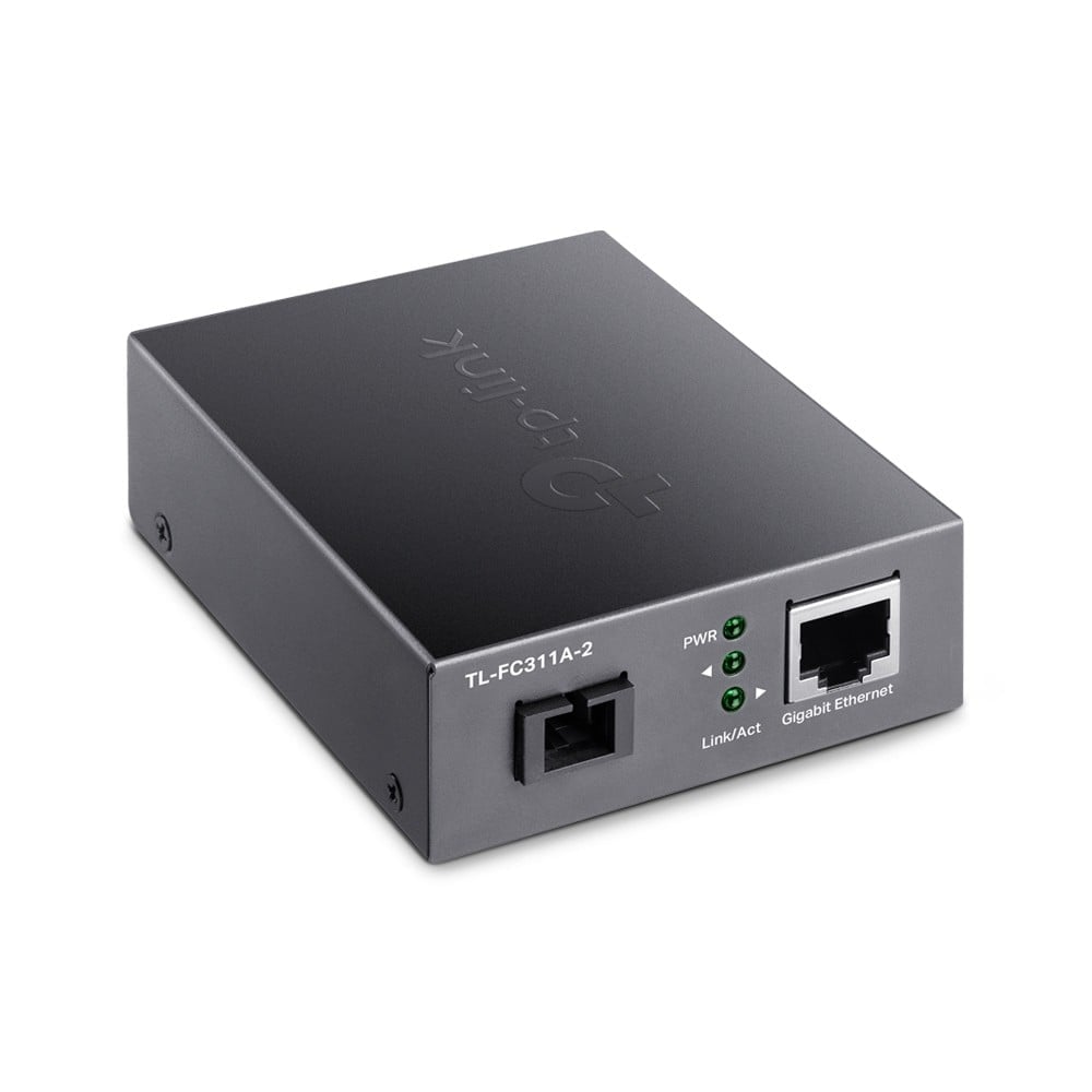 TP-Link FC311A-2 (TL-FC311A-2) 10/100/1000 Mbps RJ45 to 1000 Mbps Single-mode SC WDM Bi-Directional Fiber Converter