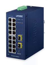 Planet IGS-4215-16T2S-U IP30 Industrial L2/L4 16-Port 10/100/1000T + 2-Port 100/1000X SFP Managed Switch