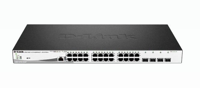 D-Link DGS-1210-28MP commutateur réseau Géré L2 Gigabit Ethernet (10/100/1000) Connexion Ethernet, supportant l'alimentation via ce port (PoE) 1U Noir, Gris