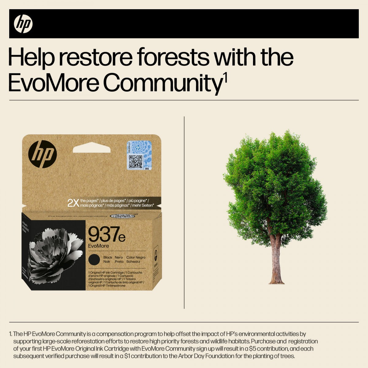 HP 937e EvoMore Black Original Ink Cartridge cartouche d'encre 1 piece(s) Rendement élevé (XL)