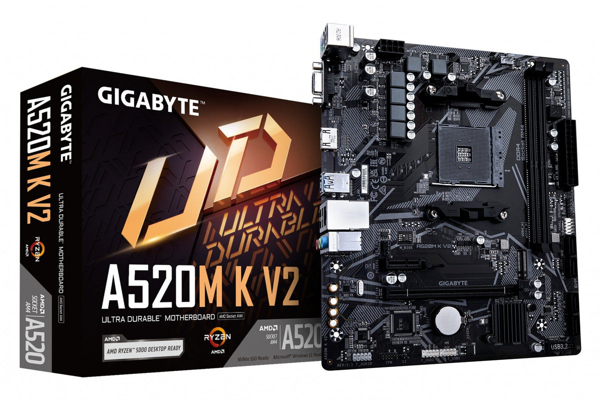 GIGABYTE A520M K V2 carte mere AMD A520 Emplacement AM4 micro ATX