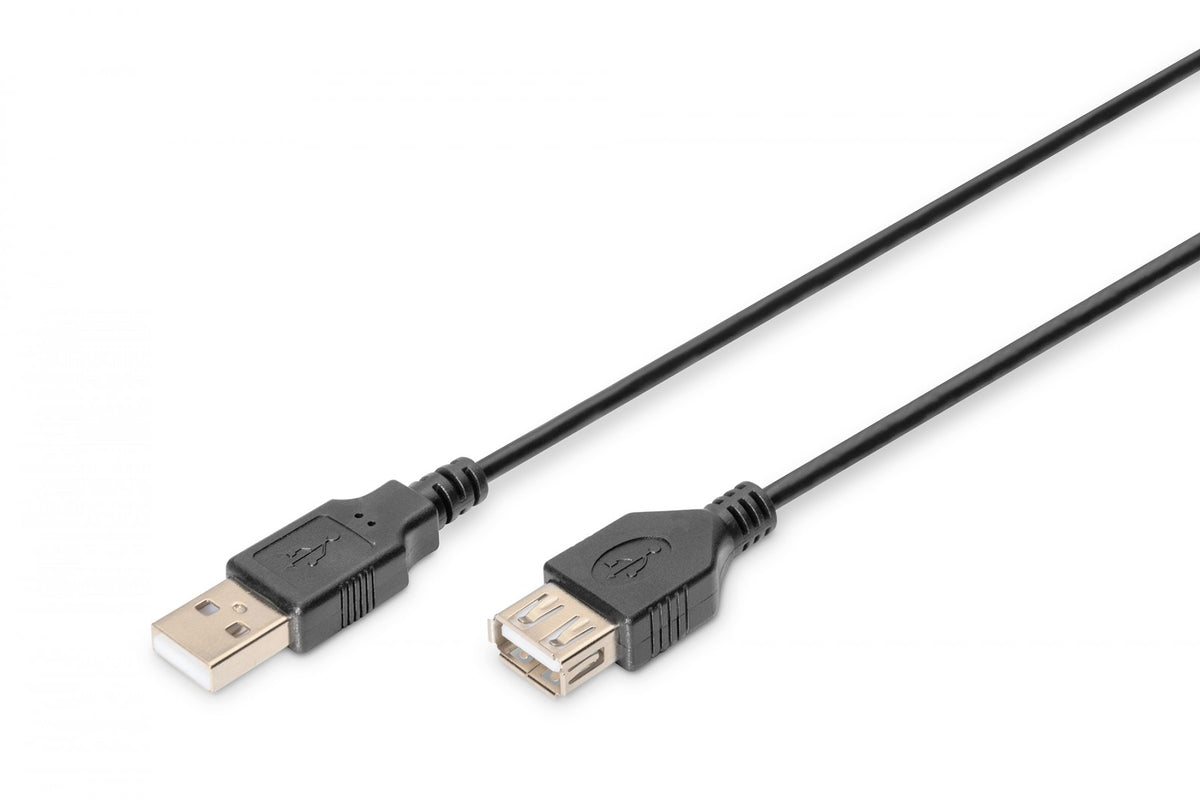 Digitus AK-300200-018-S câble USB USB 2.0 USB A 0,48 Gbit/s Noir