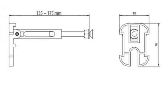 WERIT 103-000000079 Cadre WC H-112 + Supports + Bouton SWITCH blanc 174-91102700-00