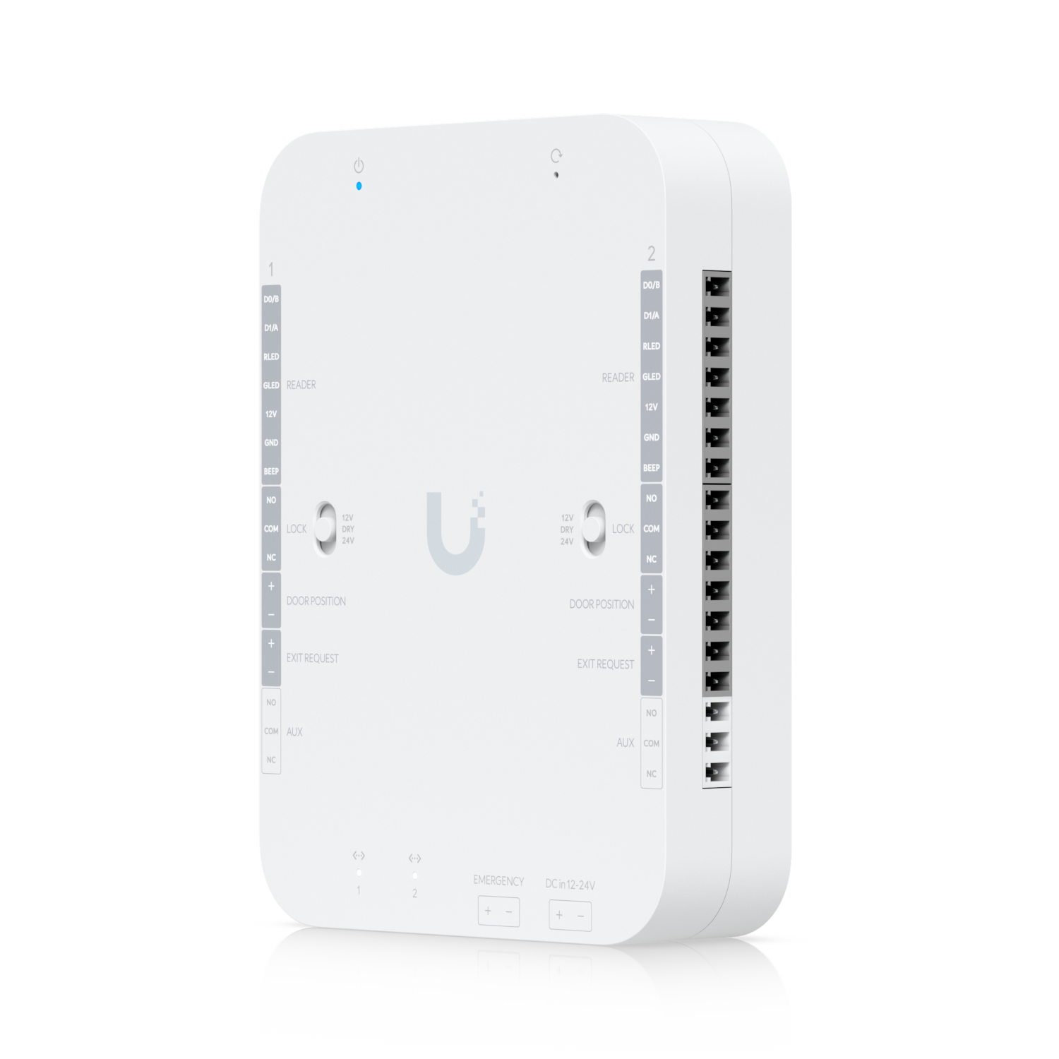 DC-powered hub that supports Wiegand and
