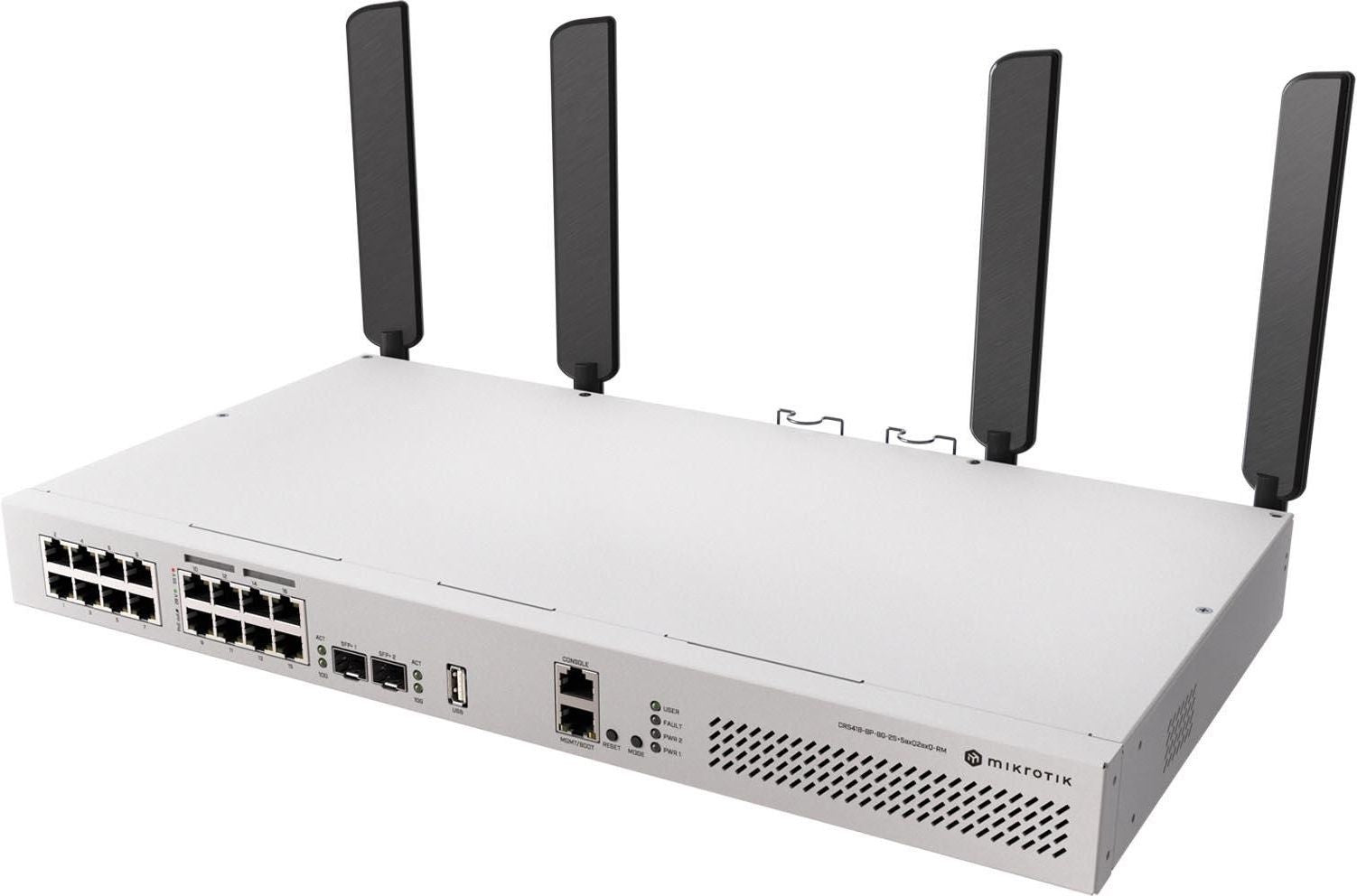 Mikrotik CRS418-8P-8G-2S+5axQ2axQ-RM L2/L3 Gigabit Ethernet (10/100/1000) Connexion Ethernet, supportant l'alimentation via ce port (PoE) 1U