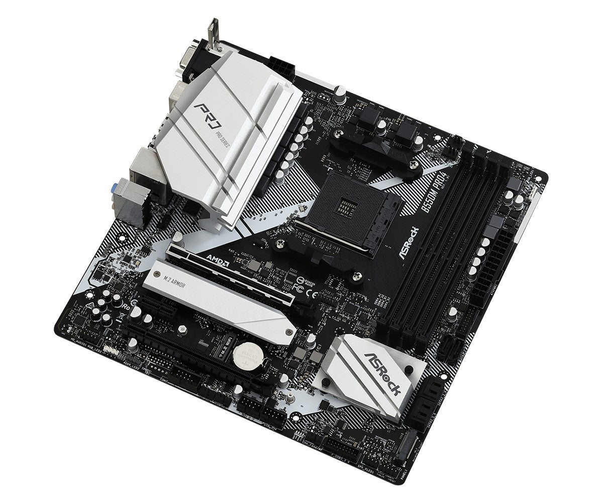 ASRock 90-MXBDK0-A0UAYZ Carte mere B550M Pro4 avec support AMD Ryzen