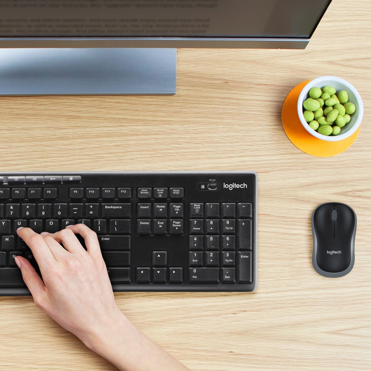 Logitech MK270 clavier Souris incluse Maison RF sans fil QWERTY US International Noir