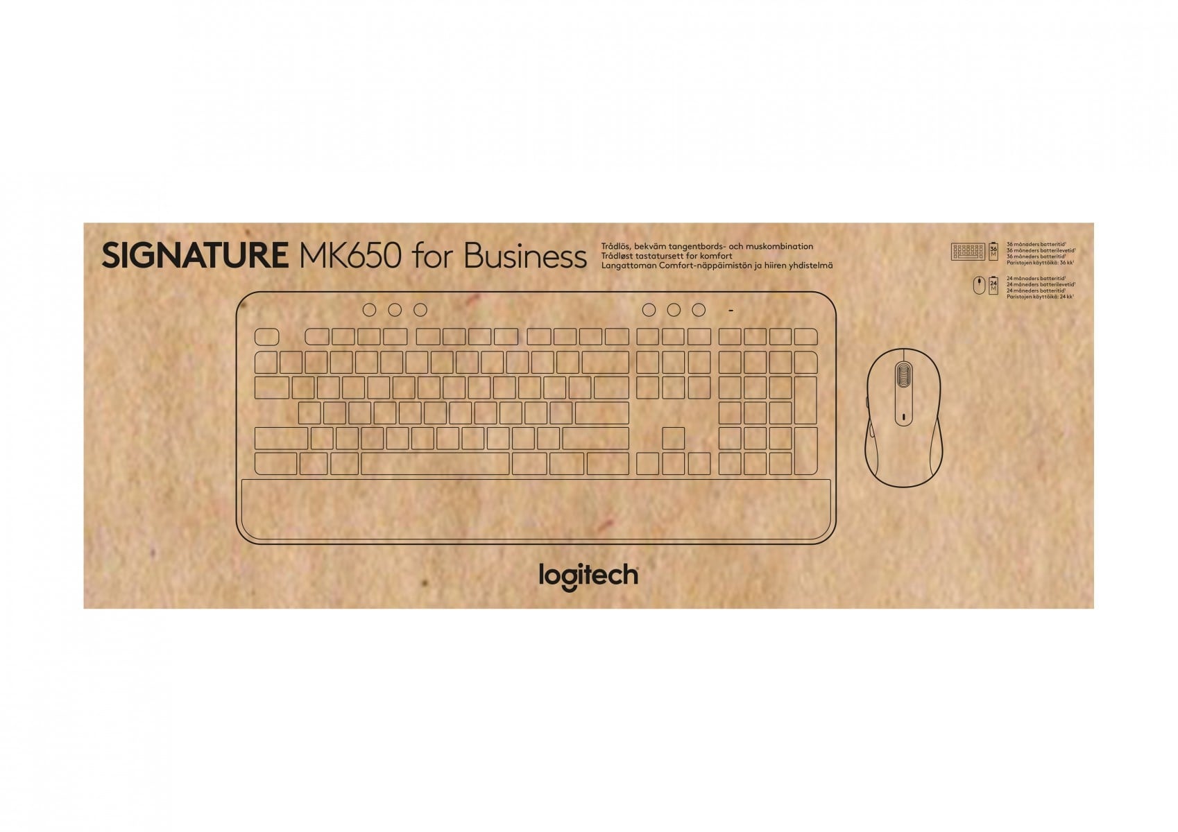 LOGITECH Signature MK650 Combo for Business - OFFWHITE - (FRA) - CENTRAL