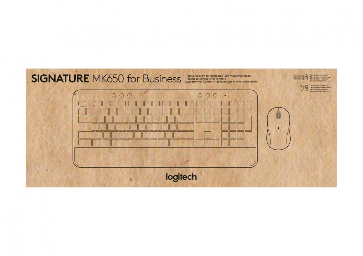 LOGITECH Signature MK650 Combo for Business - OFFWHITE - (FRA) - CENTRAL
