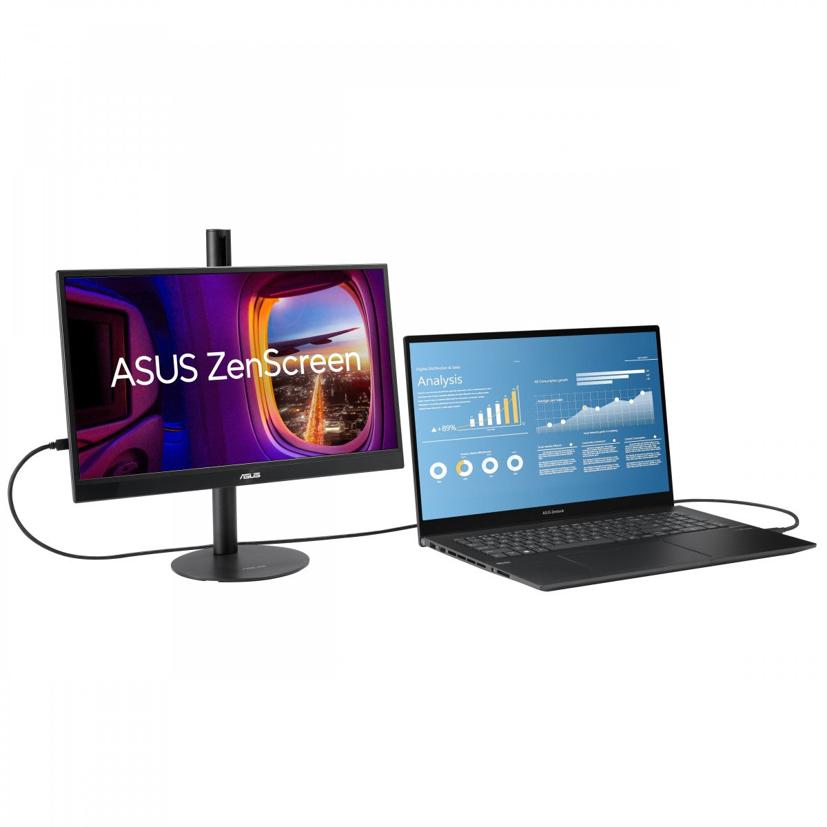 "ASUS ZenScreen MB17AHG écran plat de PC 43,9 cm (17.3"") 1920 x 1080 pixels Full HD LCD Noir"