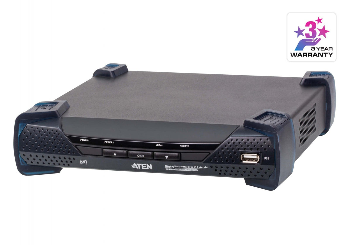 Aten KX9980R-AX-G 5K Double ÉcranPort KVM sur IP Récepteur