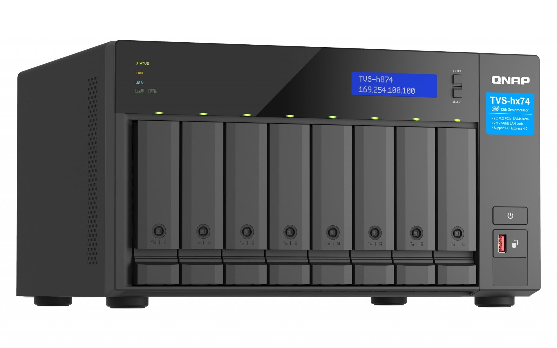 8-bay QuTS hero NAS i7 12-core