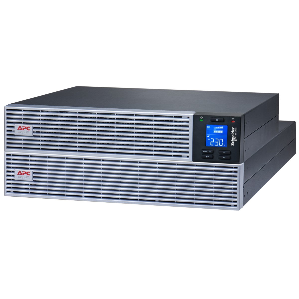 APC Easy UPS On-Line UPS Rack AC 230V 2700Watt 3000VA Li-ion RS-232 USB output connectors 7 4U 19 Black with silver