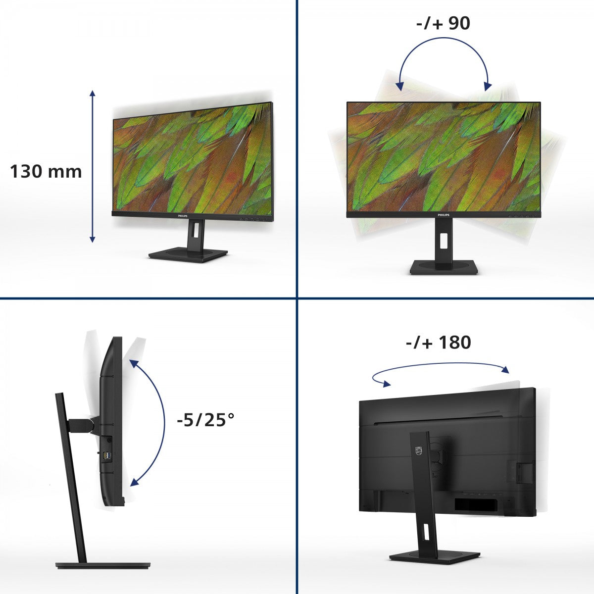 PHILIPS 27B1U3900/00 Ecran 27p UHD LED 16:9 IPS 60Hz 2xHDMI 2.0 DP 1.4 UBS-C