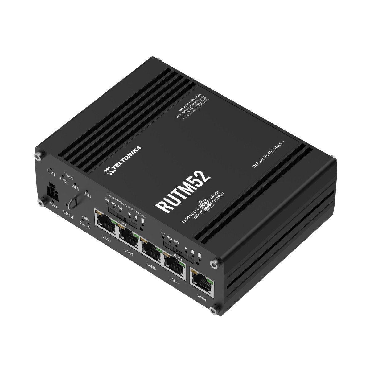 TELTONIKA NETWORKS RUTM52 DUAL SIM and eSIM 5G router