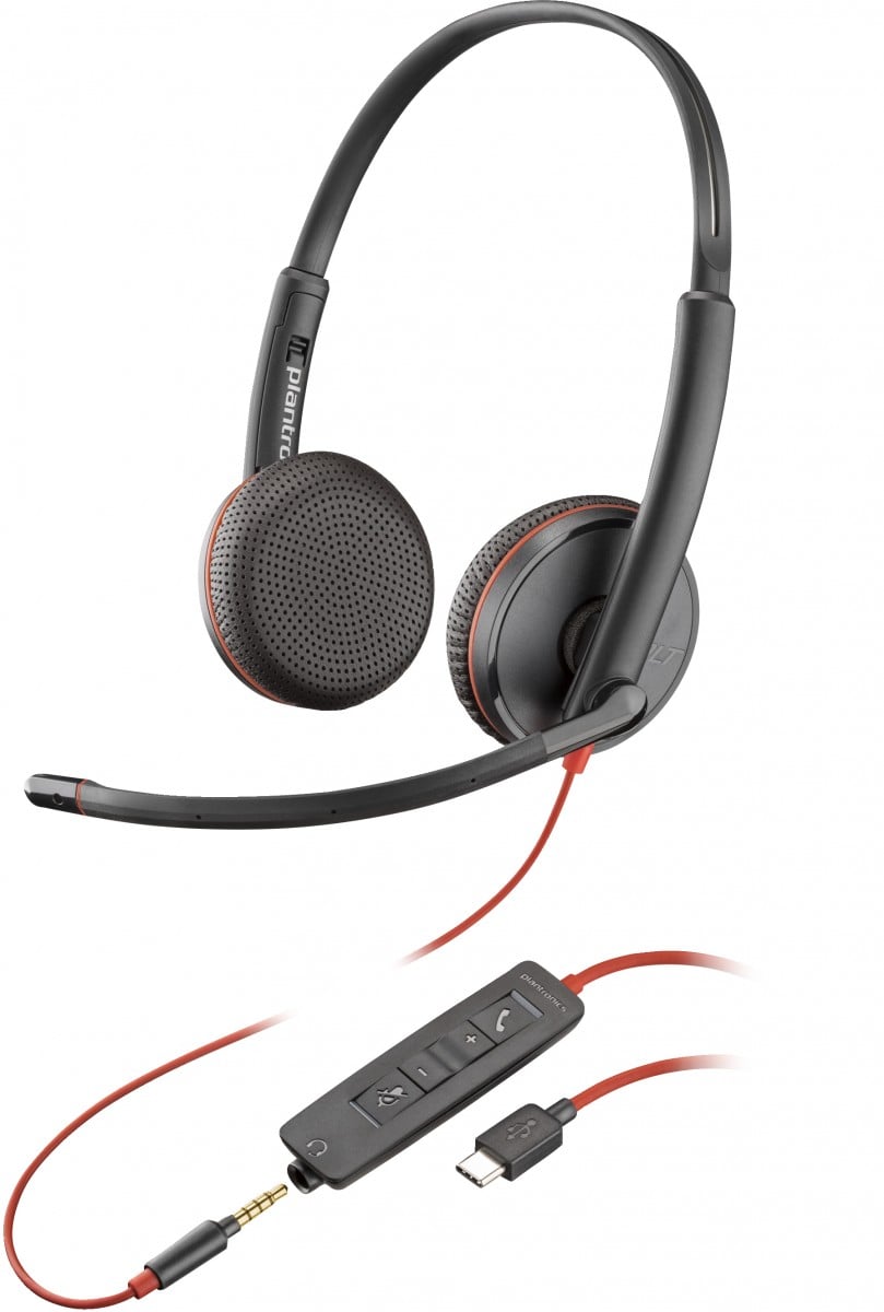 PLANTRONICS Blackwire C3225 casque USB-C+Jack -2 écouteurs