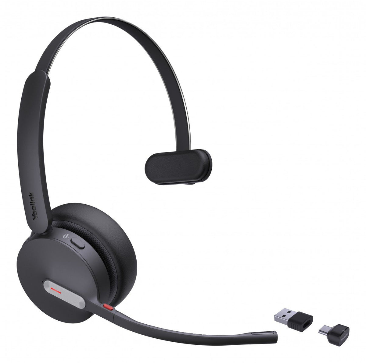 Yealink BH70 Mono UC Sans fil Arceau Bureau/Centre d'appels USB Type-C / USB Type-A Bluetooth Noir