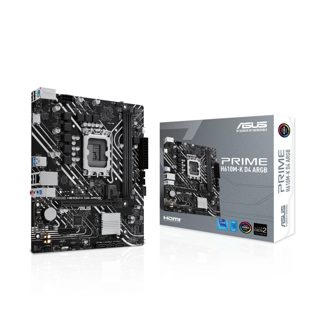 ASUS PRIME H610M-K D4 ARGB LGA1700 micro-ATX motherboard 2xDDR4 4xSATA PCIe 4.0 M.2 slot