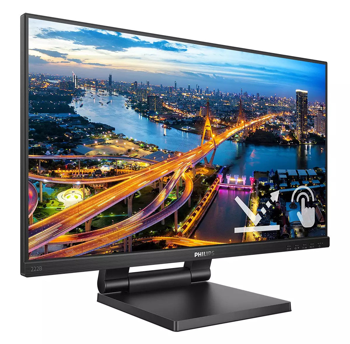 PHILIPS 222B1TC/00 21.5p 16:9 IPS FHD 60Hz 250cd/m2 D-SUB HDMI DP 1xUSB-B/3x USB 3.2