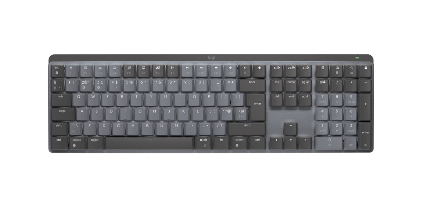 Logitech 920-010756 MX Mécanique Clavier sans fil rétroéclairé graphite Tactile