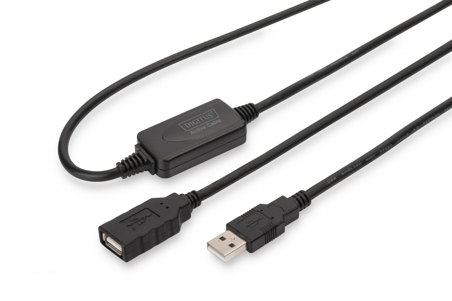 Digitus DA-73100-1 câble USB 10 m USB A 0,48 Gbit/s Noir