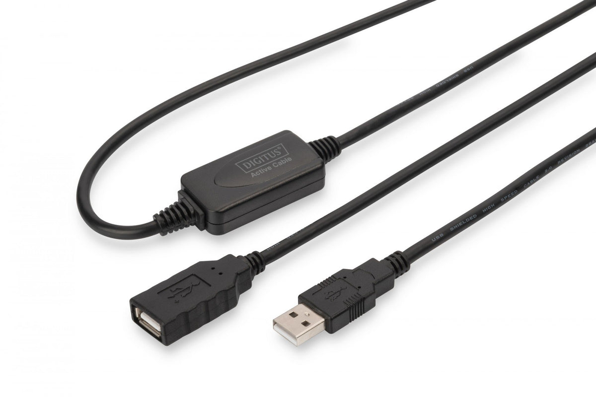 Digitus DA-73100-1 câble USB 10 m USB A 0,48 Gbit/s Noir