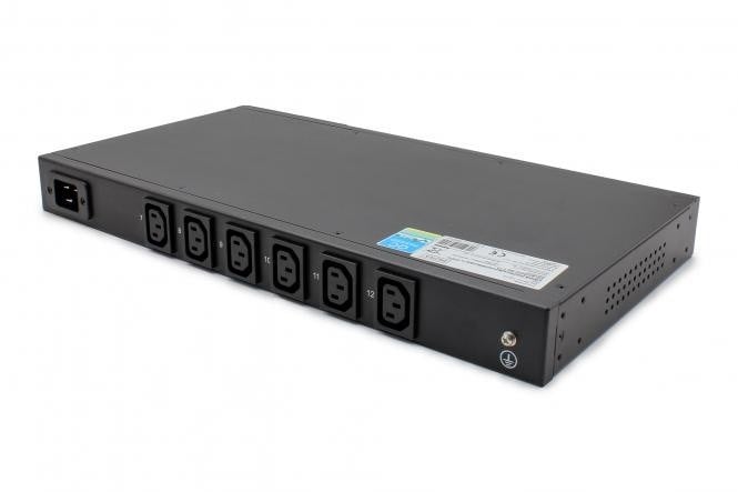 Digitus DN-DP-H1-12C13 Multiprise SMART PDU 1U, entrée IEC320 C20 16A/250V, prises 12x C13, 16A