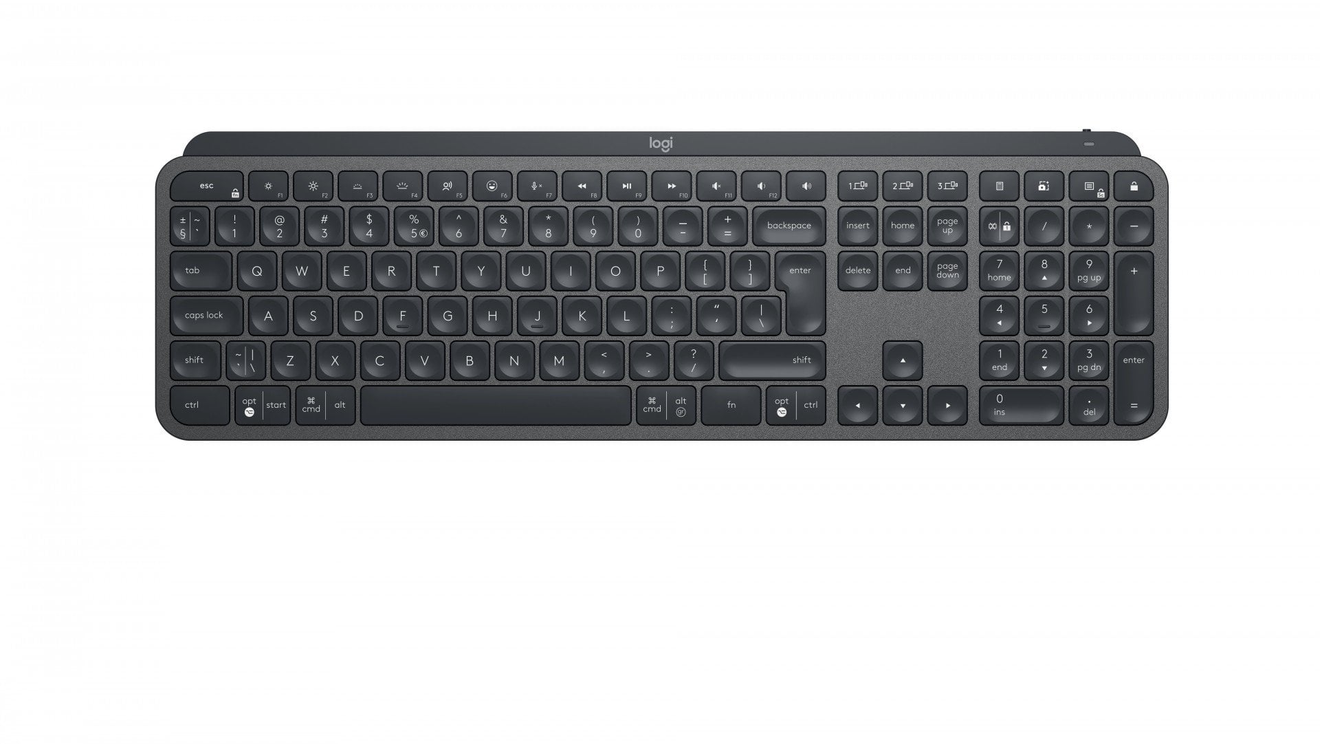 Logitech MX Master Keys for Business clavier Bureau Bluetooth Allemand Graphite
