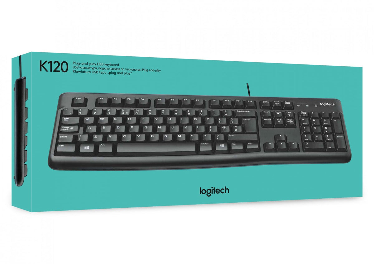 Logitech Keyboard K120 for Business clavier Bureau USB AZERTY Belge Noir