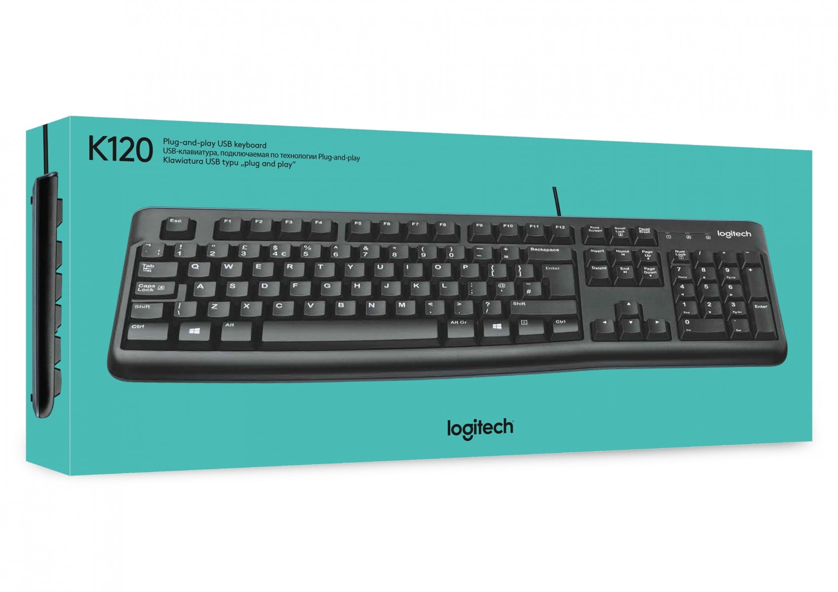 Logitech Keyboard K120 for Business clavier Bureau USB AZERTY Belge Noir